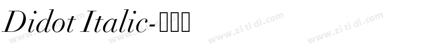 Didot Italic字体转换